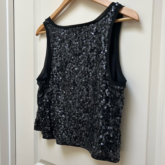 EXPRESS Sequin Crop Tank Top Size L - Picture 7 of 10